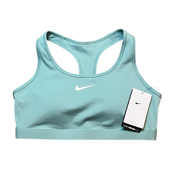 Nike Swoosh Women’s Large Medium Support Padded Racerback Sports Bra In Cannon - Picture 2 of 8